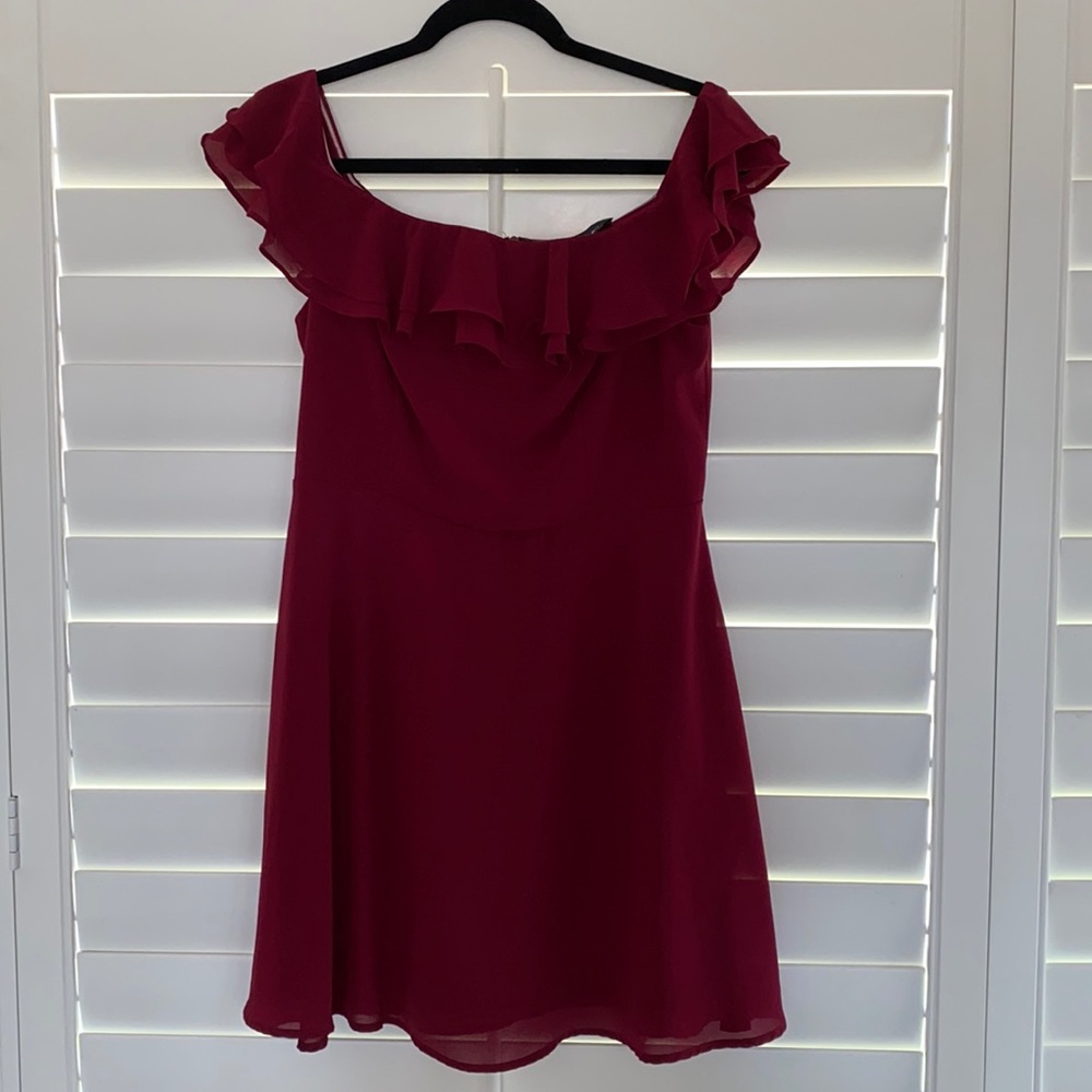 Lulus maroon mini dress